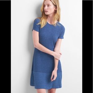 Gap Ribbed “ Deep Cobalt “ Fit & Flare Dress
